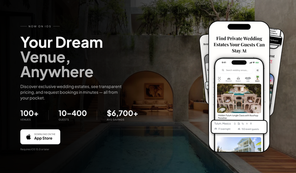 The WedStay App Is Here: Find Your Dream Wedding Venue From Your Phone